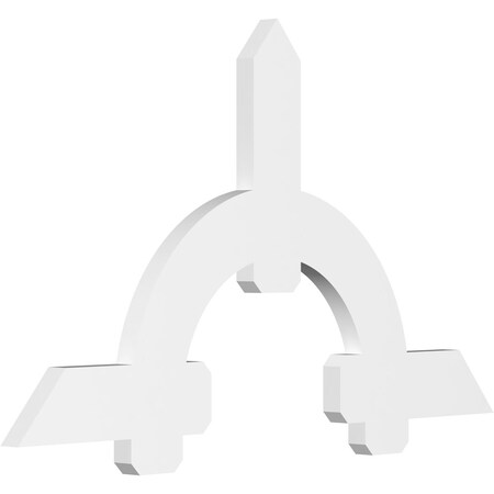 Ekena Millwork Ericson Architectural Grade PVC Gable Bracket, 60"W x 35"H x 2"D x 6"F, 14/12 Pitch GBP060X35X0206ERI00